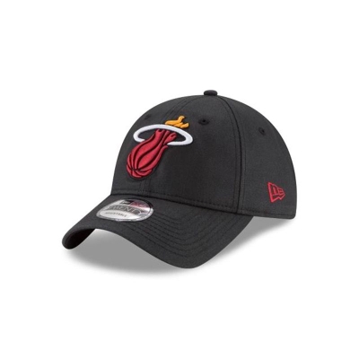 Miami Heat Gorra | New Era NBA Waxed Canvas 9twenty Adjustable Cap Mexico - Negros